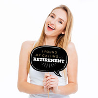 Funny Happy Retirement - 10 Piece Retirement Party Photo Booth Props Kit