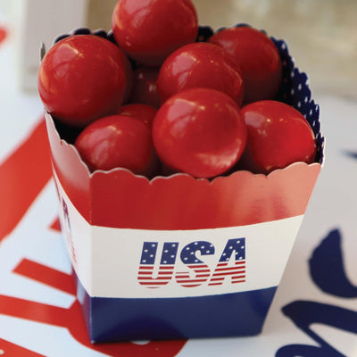 Stars and Stripes - Party Mini Favor Boxes - Memorial Day, 4th of July and Labor Day USA Patriotic Party Treat Candy Boxes - Set of 12