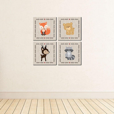 Woodland Creatures - Nursery Decor - 11 x 11 inches Kids Wall Art - Baby Shower Gift Ideas - Set of 4 Prints for Baby's Room