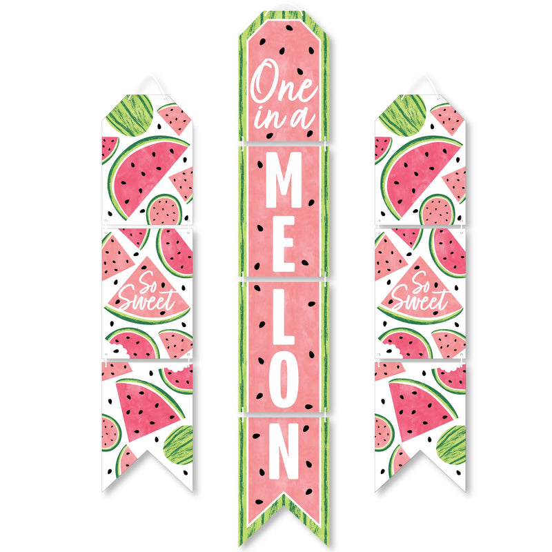 Sweet Watermelon - Hanging Vertical Paper Door Banners - Fruit Party Wall Decoration Kit - Indoor Door DÃƒÂ©cor