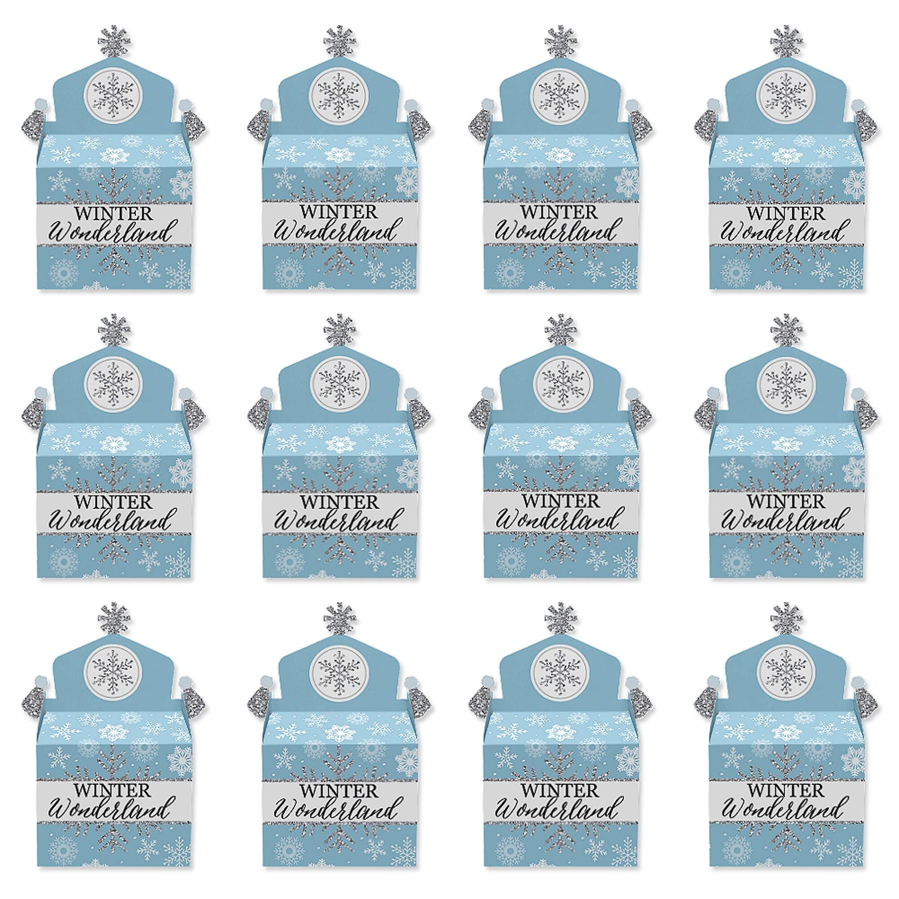 Winter Wonderland - Treat Box Party Favors - Snowflake Holiday Birthday ...