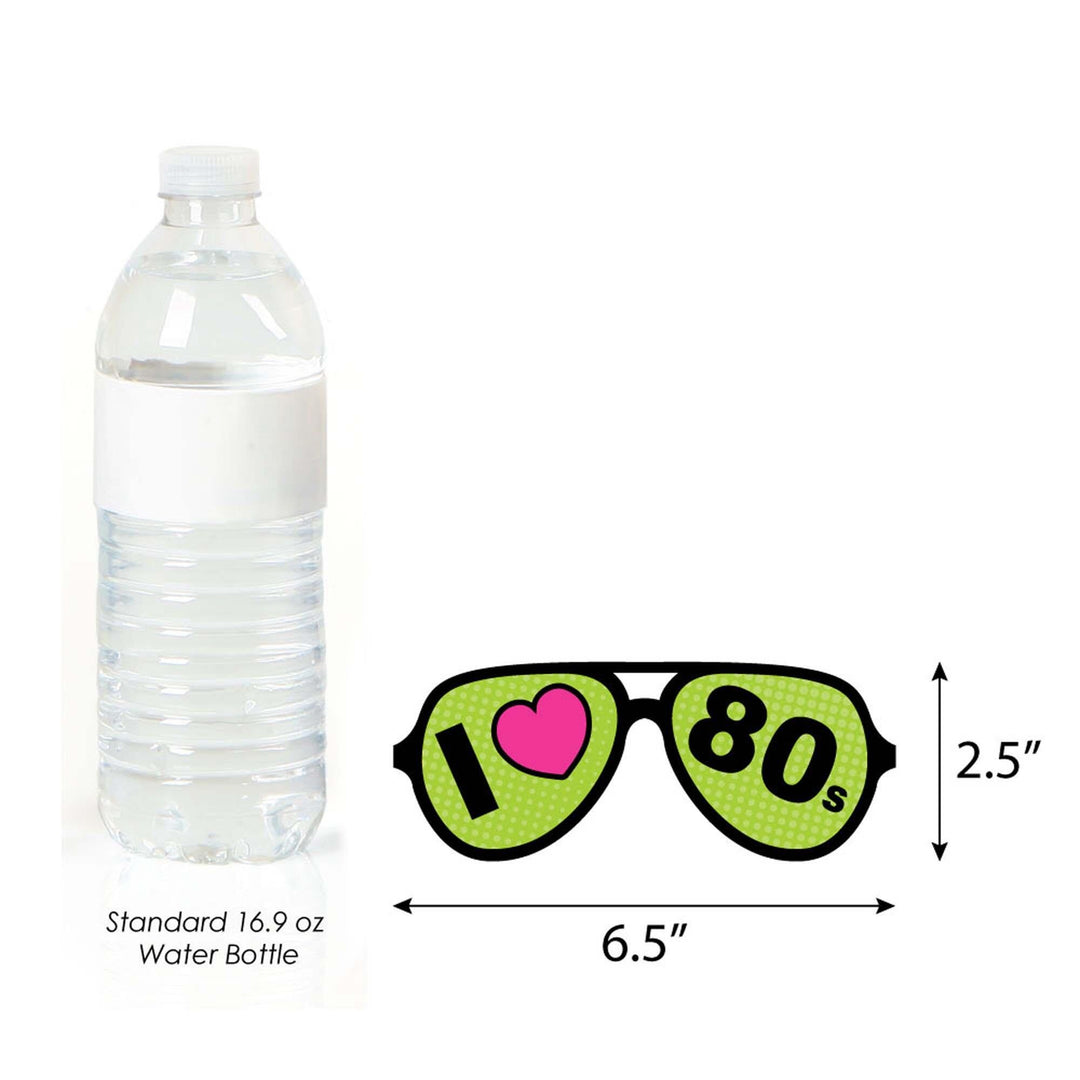 80's Retro Glasses - Paper Card Stock Totally 1980s Party Photo Booth Props Kit - 10 Count