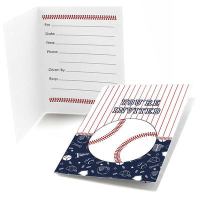 Batter Up - Baseball - Fill in Party Invitations - 8 ct