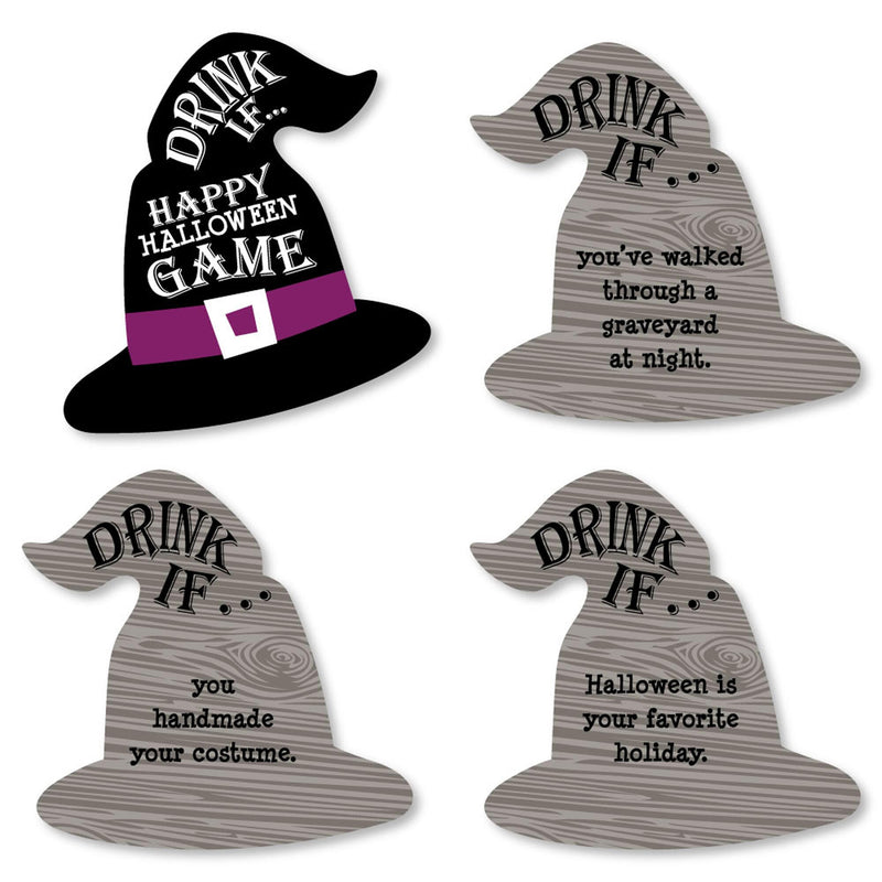 Drink If Game - Happy Halloween - Witch Party Game - 24 Count