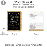 New Year's Eve - Gold - 4 New Years Eve Party Games - 10 Cards Each - Year in Review, Find the Guest, Drink If, New Year Predictions - Gamerific Bundle