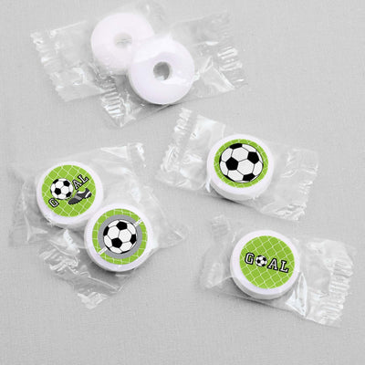 GOAAAL! - Soccer - Round Candy Labels Party Favors - Fits Hershey's Kisses - 108 ct