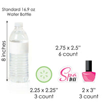 Spa Day - Cupcake Decoration - Girls Makeup Party Cupcake Wrappers and Treat Picks Kit - Set of 24