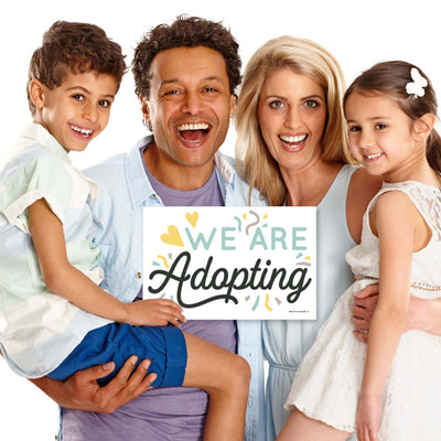 We Are Adopting - Photo Prop Signs - Adoption Announcements - 10 Pieces