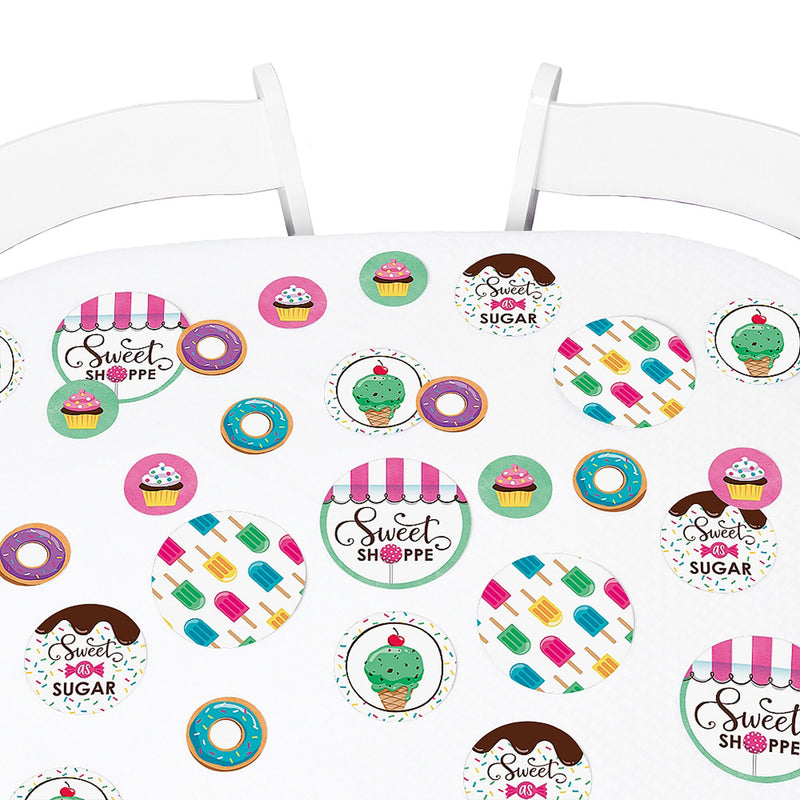 Sweet Shoppe - Candy and Bakery Birthday Party or Baby Shower Giant Circle Confetti - Party Decorations - Large Confetti 27 Count