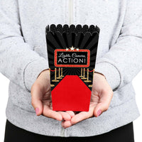 Red Carpet - Movie Night Party Favor Popcorn Treat Boxes - Set of 12