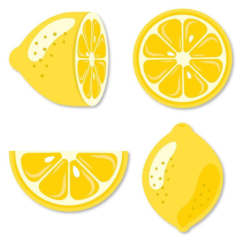 So Fresh - Lemon - DIY Shaped Citrus Lemonade Party Cut-Outs - 24 ct