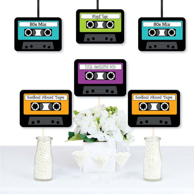 80's Retro - 1980s Decorations DIY Paper Cassette Tape Party Essentials - Set of 20