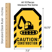 Dig It - Construction Party Zone - Hanging Vertical Paper Door Banners - Baby Shower or Birthday Party Wall Decoration Kit - Indoor Door Decor