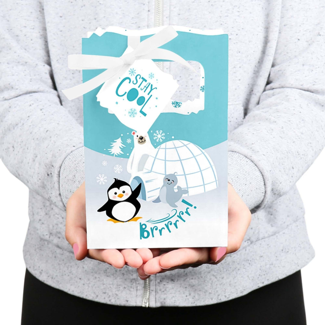 Arctic Polar Animals - Winter Baby Shower or Birthday Party Favor Boxes - Set of 12