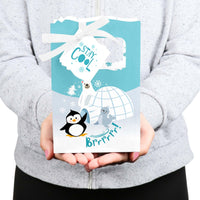 Arctic Polar Animals - Winter Baby Shower or Birthday Party Favor Boxes - Set of 12