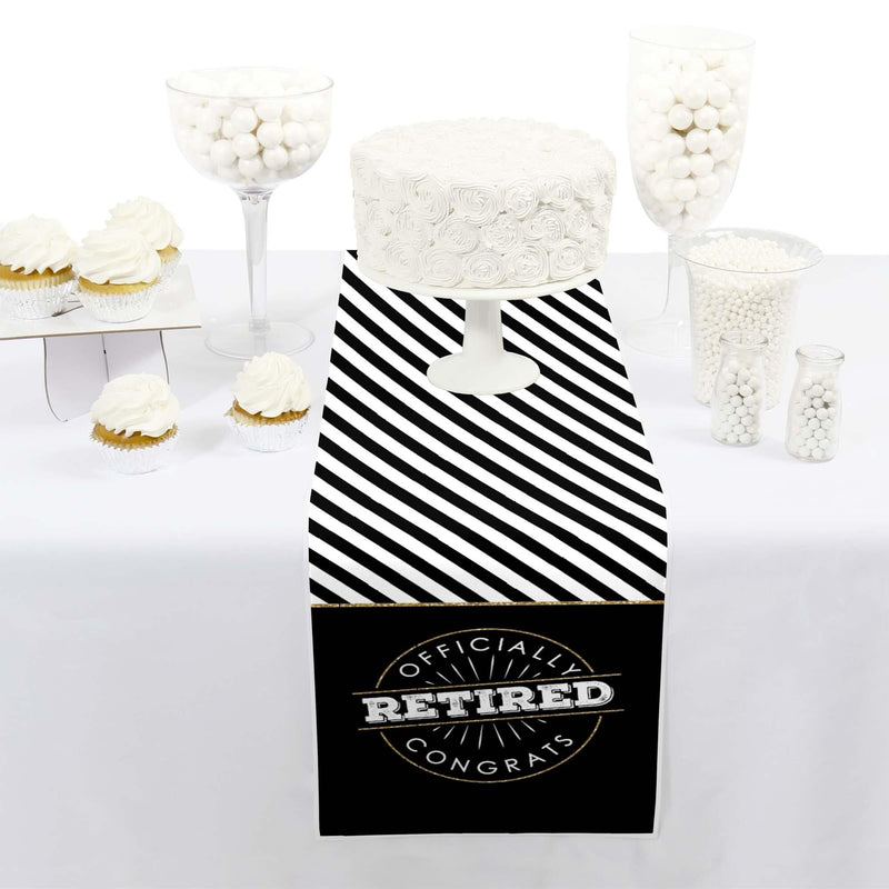 Happy Retirement - Petite Retirement Party Paper Table Runner - 12" x 60"