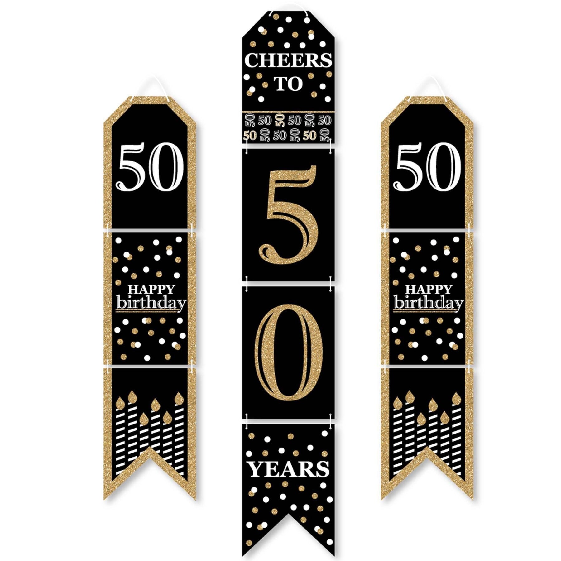 Adult 50th Birthday - Gold - Hanging Vertical Paper Door Banners - Birthday Party Wall Decoration Kit - Indoor Door Decor | BigDotofHappiness.com – Big Dot of Happiness LLC adult-50th-birthday-gold-hanging-vertical-paper-door-banners-birthday-party-wall-decoration-kit-indoor-door-decor-bigdotofhappiness-com-big-dot-of-happiness-llc