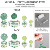 Family Tree Reunion - Family Gathering Party Hanging Decor - Party Decoration Swirls - Set of 40