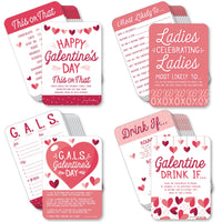 Happy Galentine's Day - 4 Valentine's Day Party Games - 10 Cards Each - Gamerific Bundle
