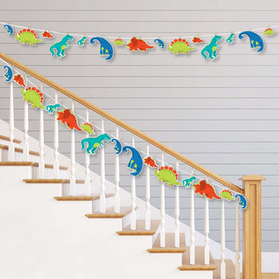 Roar Dinosaur - Dino Mite Trex Baby Shower or Birthday Party DIY Decorations - Clothespin Garland Banner - 44 Pieces
