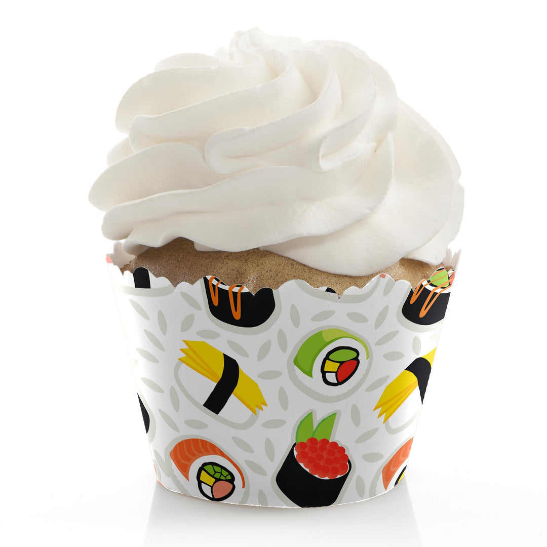 Let's Roll - Sushi - Japanese Party Decorations - Party Cupcake Wrappers - Set of 12