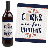But First, Wine - Wine Tasting Party Decorations for Women and Men - Wine Bottle Label Stickers - Set of 4