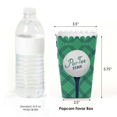 Par-Tee Time - Golf - Birthday or Retirement Party Favor Popcorn Treat Boxes - Set of 12