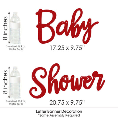 Batter Up - Baseball - Baby Shower Letter Banner Decoration - 36 Banner Cutouts and Baby Shower Banner Letters