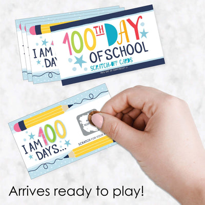 Happy 100th Day of School - 100 Days Party Game Scratch Off Cards - 22 Count
