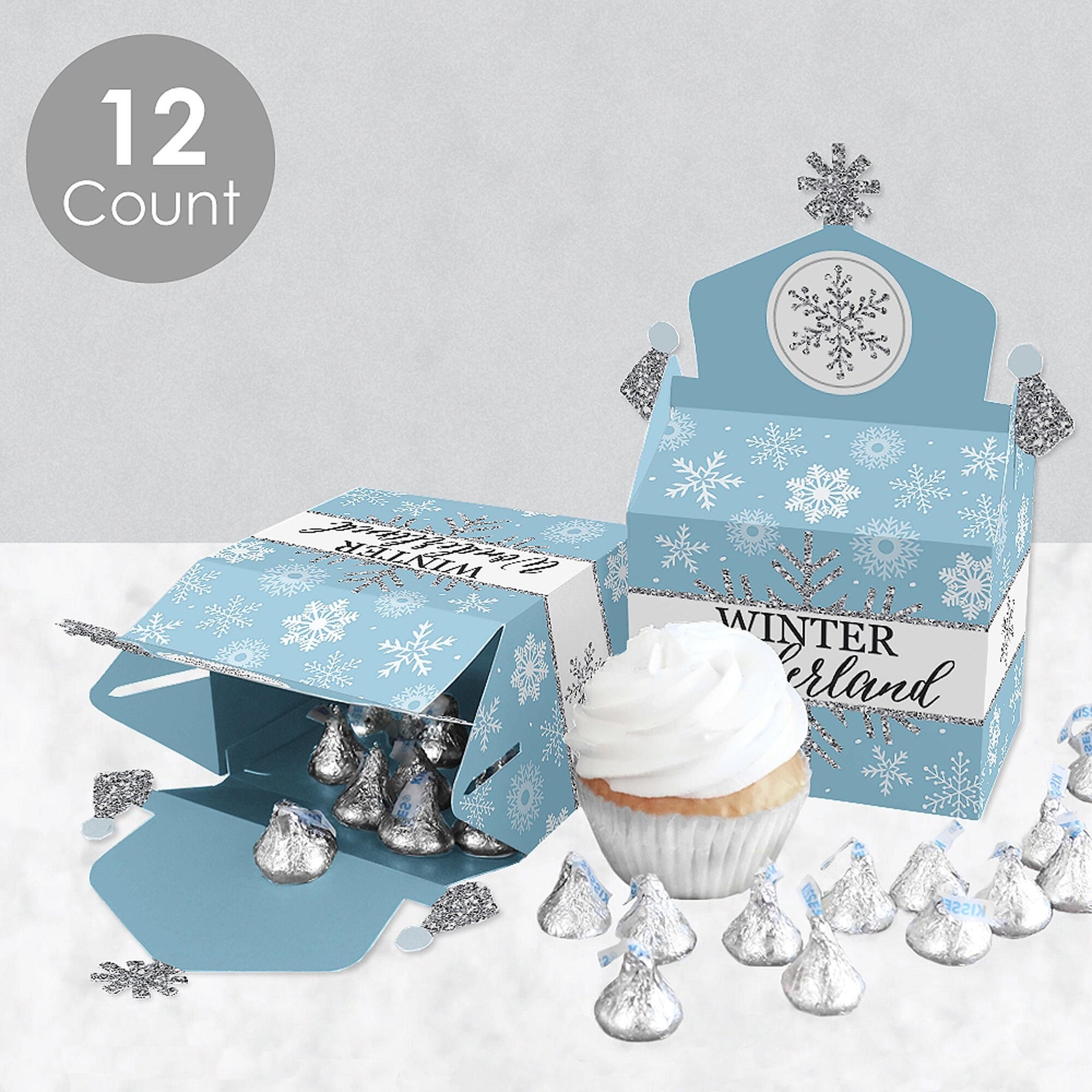Winter Wonderland - Treat Box Party Favors - Snowflake Holiday Birthday ...