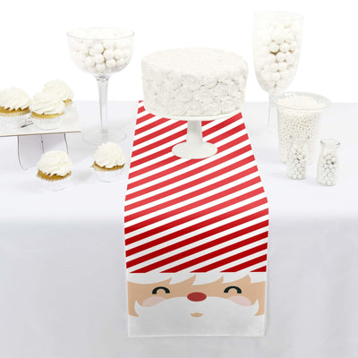 Jolly Santa Claus - Petite Christmas Party Paper Table Runner - 12" x 60"