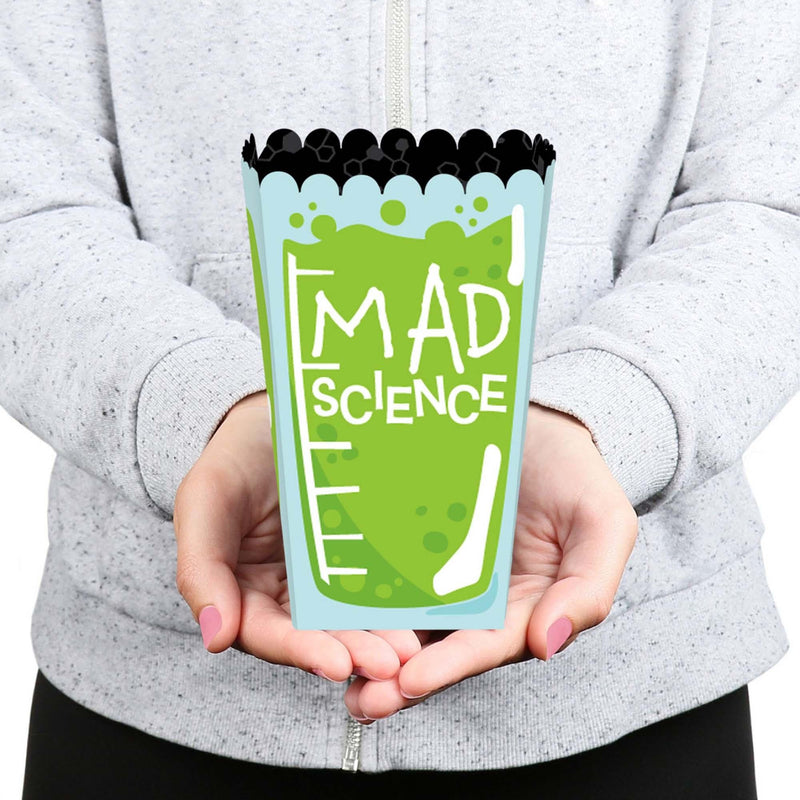 Scientist Lab - Mad Science Baby Shower or Birthday Party Favor Popcorn Treat Boxes - Set of 12