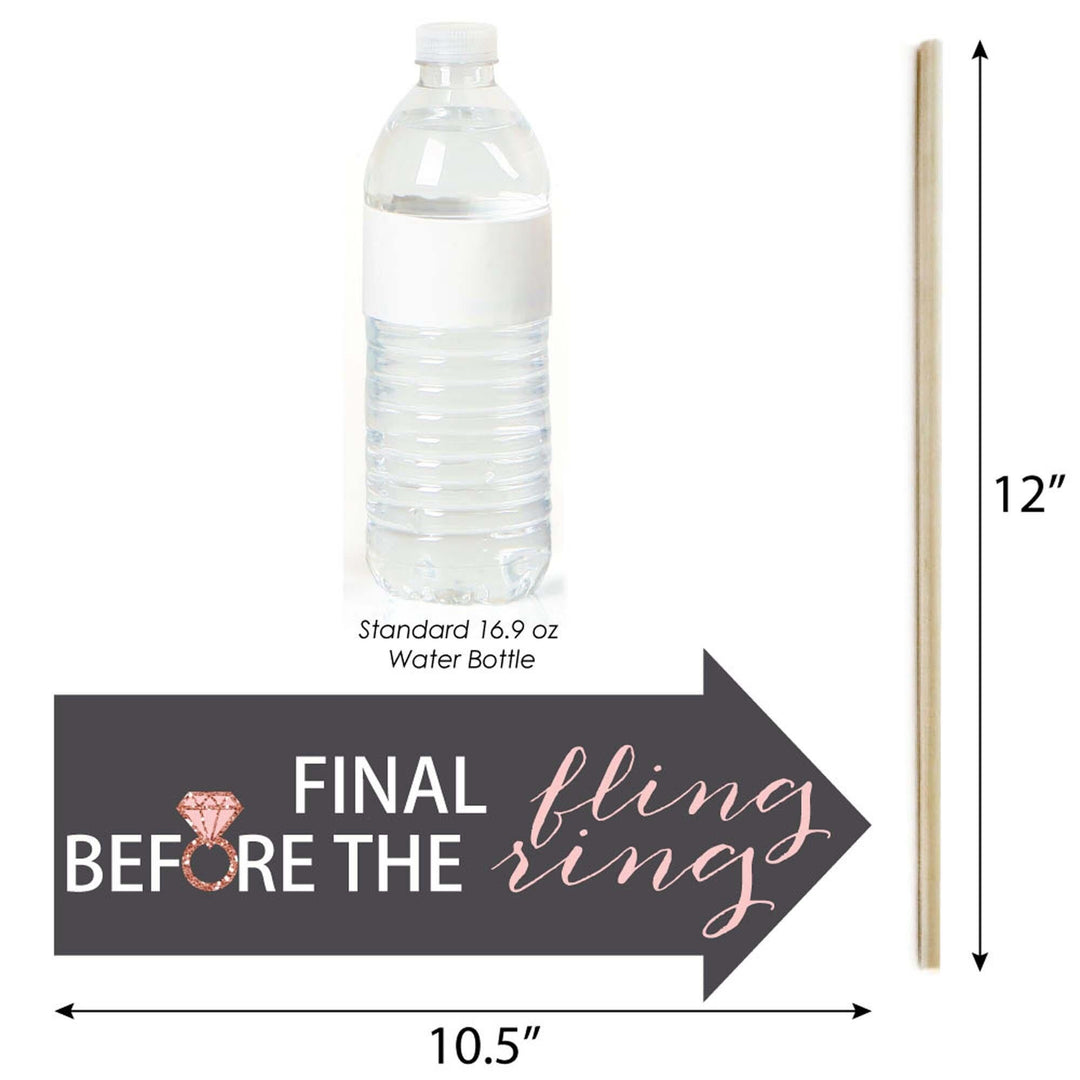 Funny Bride Squad - 10 Piece Rose Gold Bachelorette Party Photo Booth Props Kit