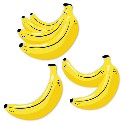 Let's Go Bananas - DIY Shaped Tropical Party Cut-Outs - 24 ct