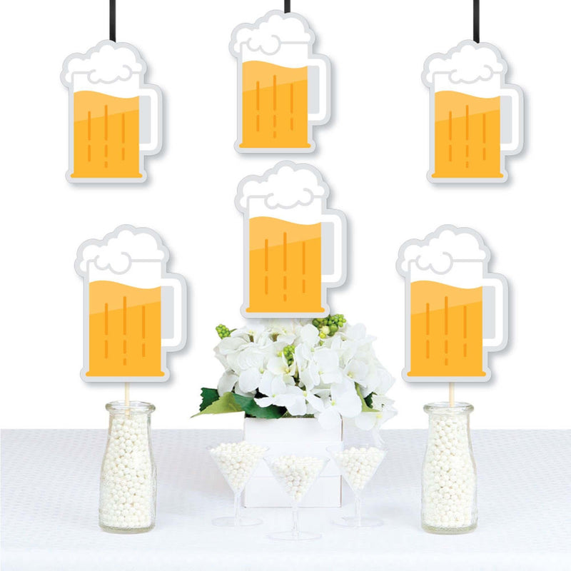 Cheers and Beers Happy Birthday - Beer Shaped Decorations DIY Essentials - Set of 20