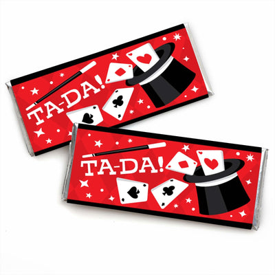 Ta-Da, Magic Show - Candy Bar Wrapper Magical Birthday Party Favors - Set of 24