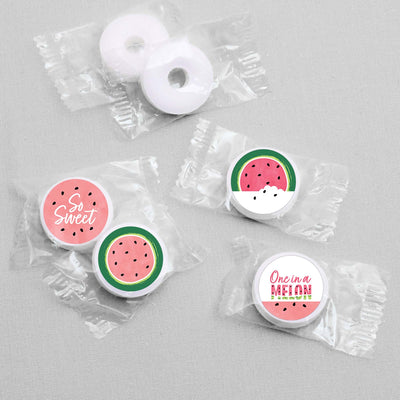 Sweet Watermelon - Fruit Party Round Candy Sticker Favors - Labels Fit Hershey's Kisses (1 sheet of 108)
