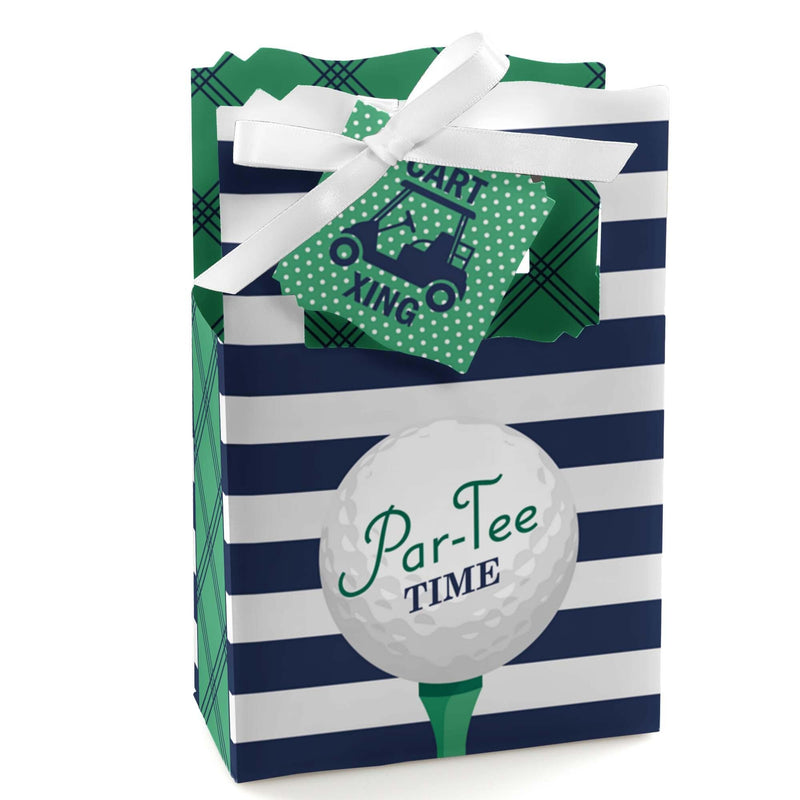 Par-Tee Time - Golf - Birthday or Retirement Party Favor Boxes - Set of 12
