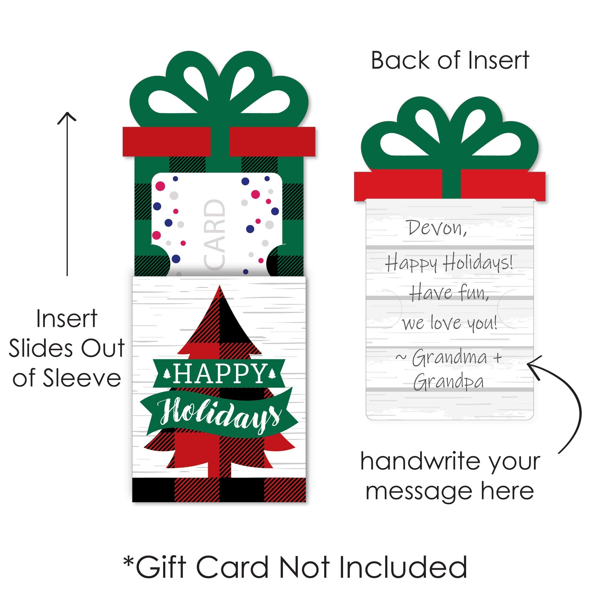 christmas gift card sleeves Personalized Christmas Gift Card Book with Stickers and PVC Cover