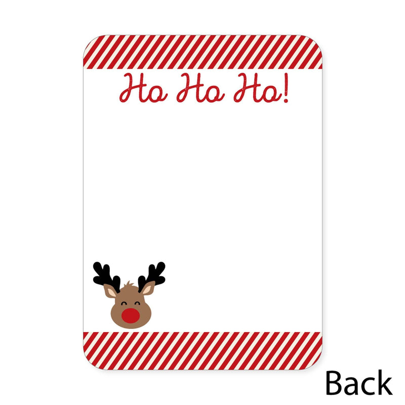 Jolly Santa Claus - Shaped Thank You Cards - Christmas Party Thank You Note Cards with Envelopes - Set of 12