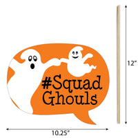 Funny Spooky Ghost - Halloween Party 10 Piece Photo Booth Props Kit