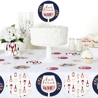 But First, Wine - Wine Tasting Party Giant Circle Confetti - Party Decorations - Large Confetti 27 Count