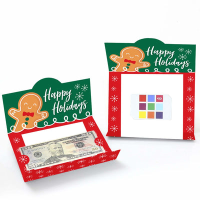 Gingerbread Christmas - Gingerbread Man Holiday Money And Gift Card Holders - Set of 8
