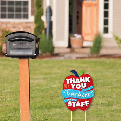 Thank You Teachers - Outdoor Lawn Sign - Teacher and Staff Appreciation Yard Sign - 1 Piece