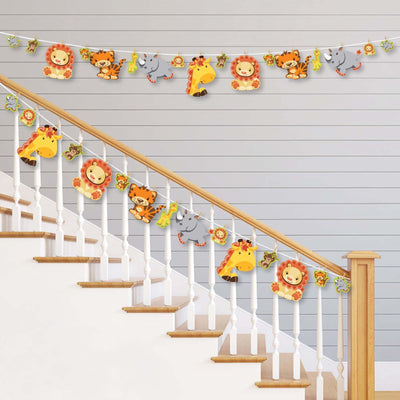 Funfari - Fun Safari Jungle - Baby Shower or Birthday Party DIY Decorations - Clothespin Garland Banner - 44 Pieces