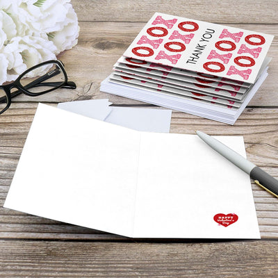 Conversation Hearts - Valentine's Day Party Thank You Cards (8 count)