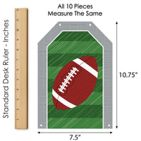 End Zone - Football - Hanging Vertical Paper Door Banners - Baby Shower or Birthday Party Wall Decoration Kit - Indoor Door Decor