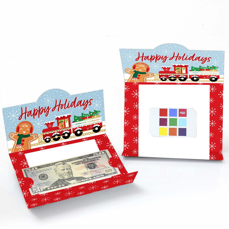 Christmas Train - Holiday Party Money and Gift Card Holders - Set of 8