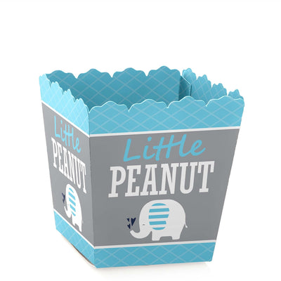 Blue Elephant - Party Mini Favor Boxes - Boy Baby Shower or Birthday Party Treat Candy Boxes - Set of 12