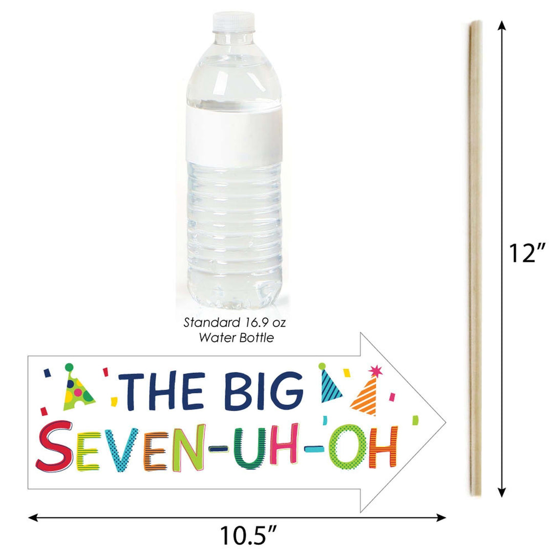 Funny 70th Birthday - Cheerful Happy Birthday - 10 Piece Colorful Seventieth Birthday Party Photo Booth Props Kit